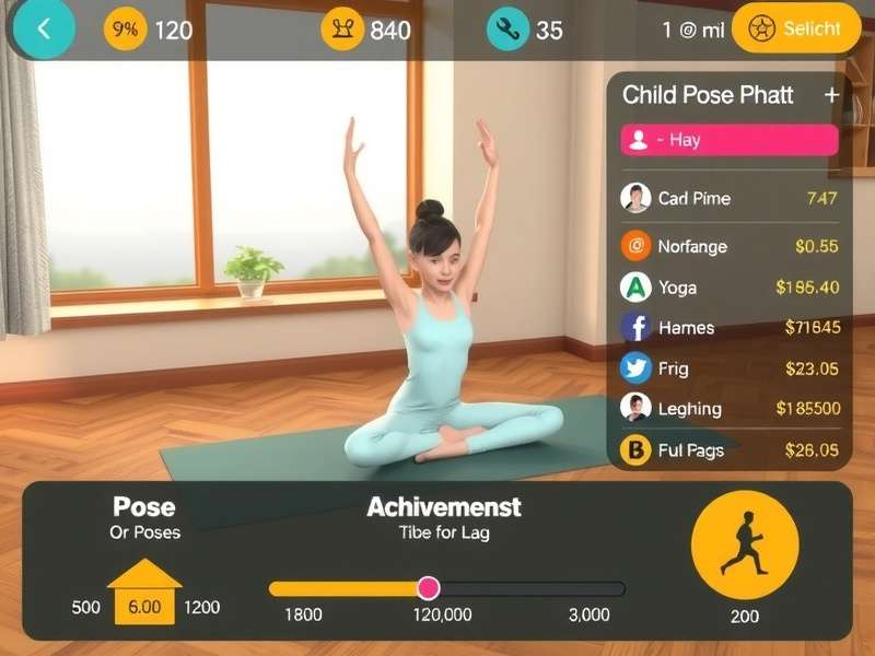 Child Pose Expert gameplay screenshot showing yoga pose guidance